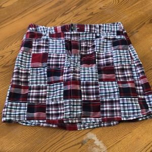 Red white and blue plaid skort, size 12